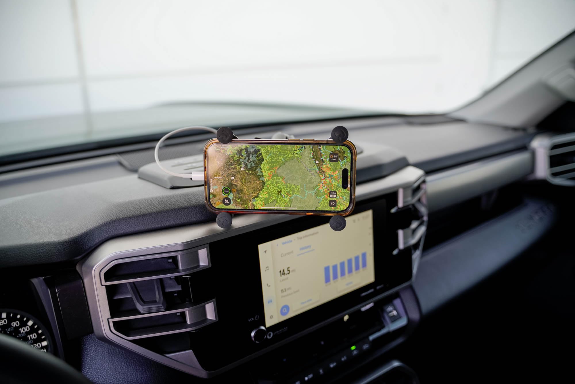Digital Device Dash Mount DV8 Offroad for The 2022-2025 Toyota Tundra & 2023 Toyota Sequoia | Fits Both Screen Sizes | Limitless Mounting Options for Phones, GPS, Radio Mics, etc