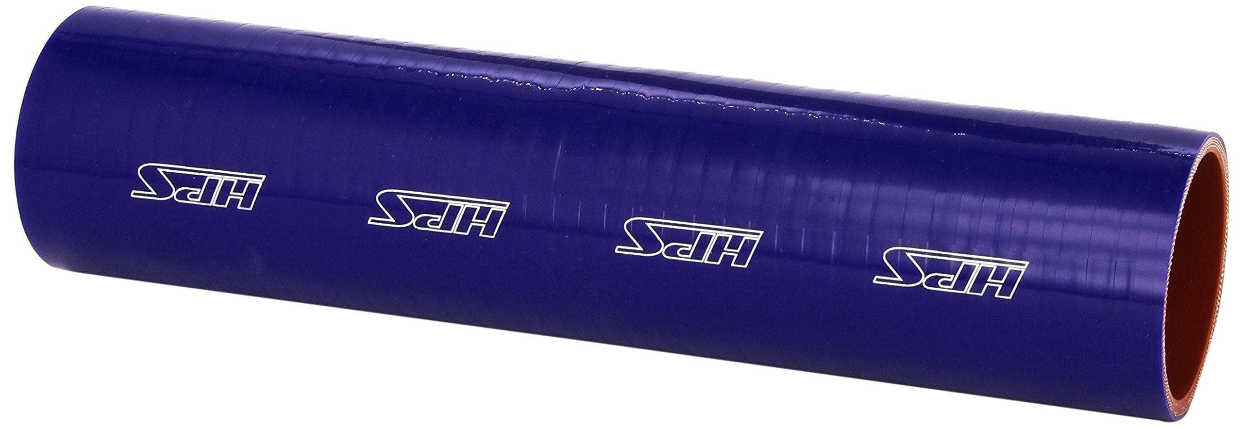 HPS Silicone HTST-250-BLUE High Temperature 4-ply Reinforced Tube Coupler Hose, 60 PSI Maximum Pressure, 12" Length, 2-1/2" ID, Blue