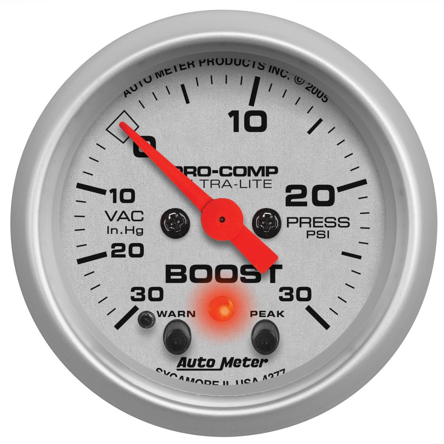 Ultra-Lite Auto Meter 4377 Electric Boost/Vacuum Gauge
