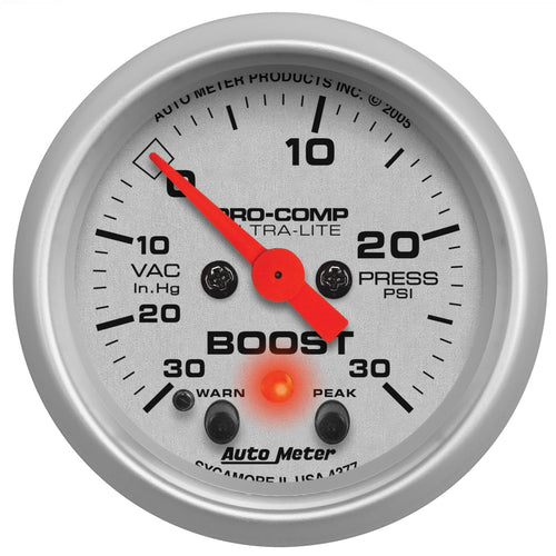 Ultra-Lite Auto Meter 4377 Electric Boost/Vacuum Gauge