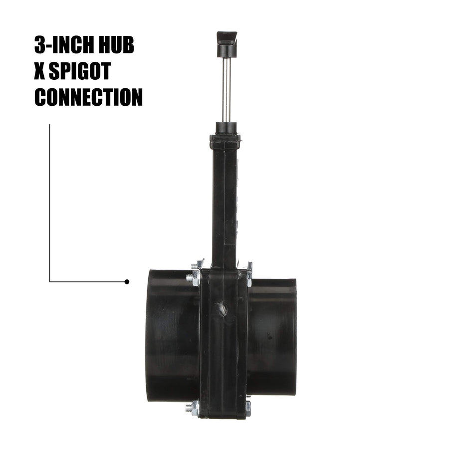 ABS Gate Valve Valterra for RV, Camper, and More - 3-Inch Hub x Spigot Connection