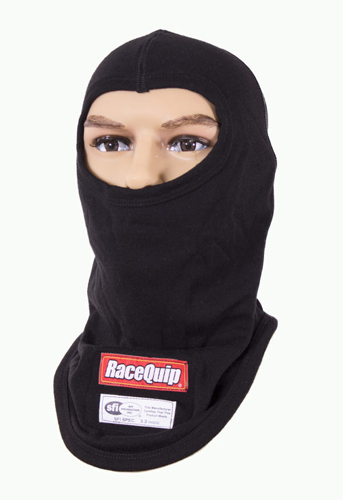 Head Sock RaceQuip® 433991RQP - Single Eyeport - SFI 3.3 - Single Layer - Black