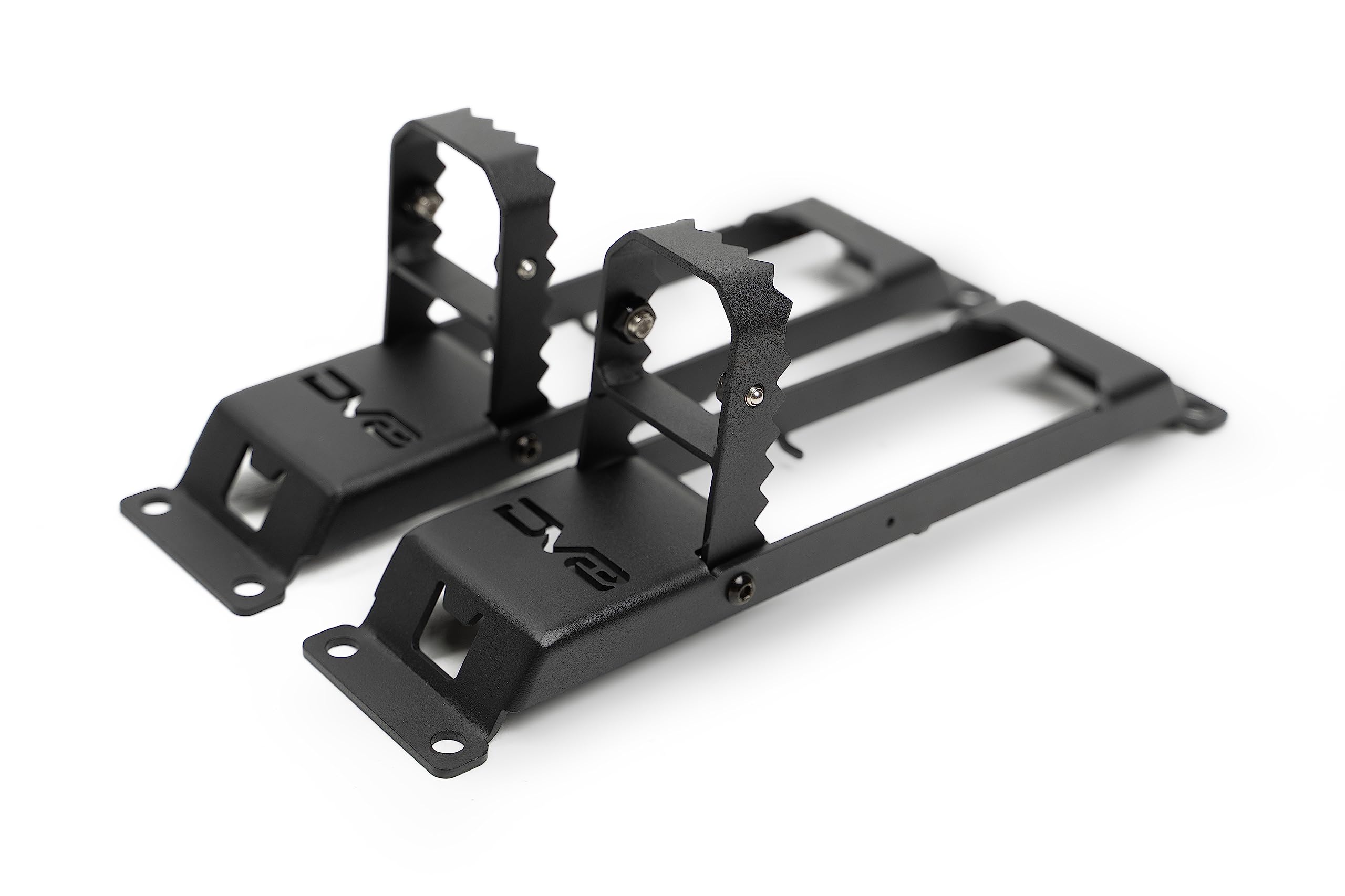 Hinge Mounted Steps for The Jeep Wrangler JK/JL 2007-2025 & Jeep Gladiator JT 2020-2025 | Pair | Quick Roof Access | Door Hinge Mounted | Anti-Slip Grip | Folding Design | DV8 Offroad