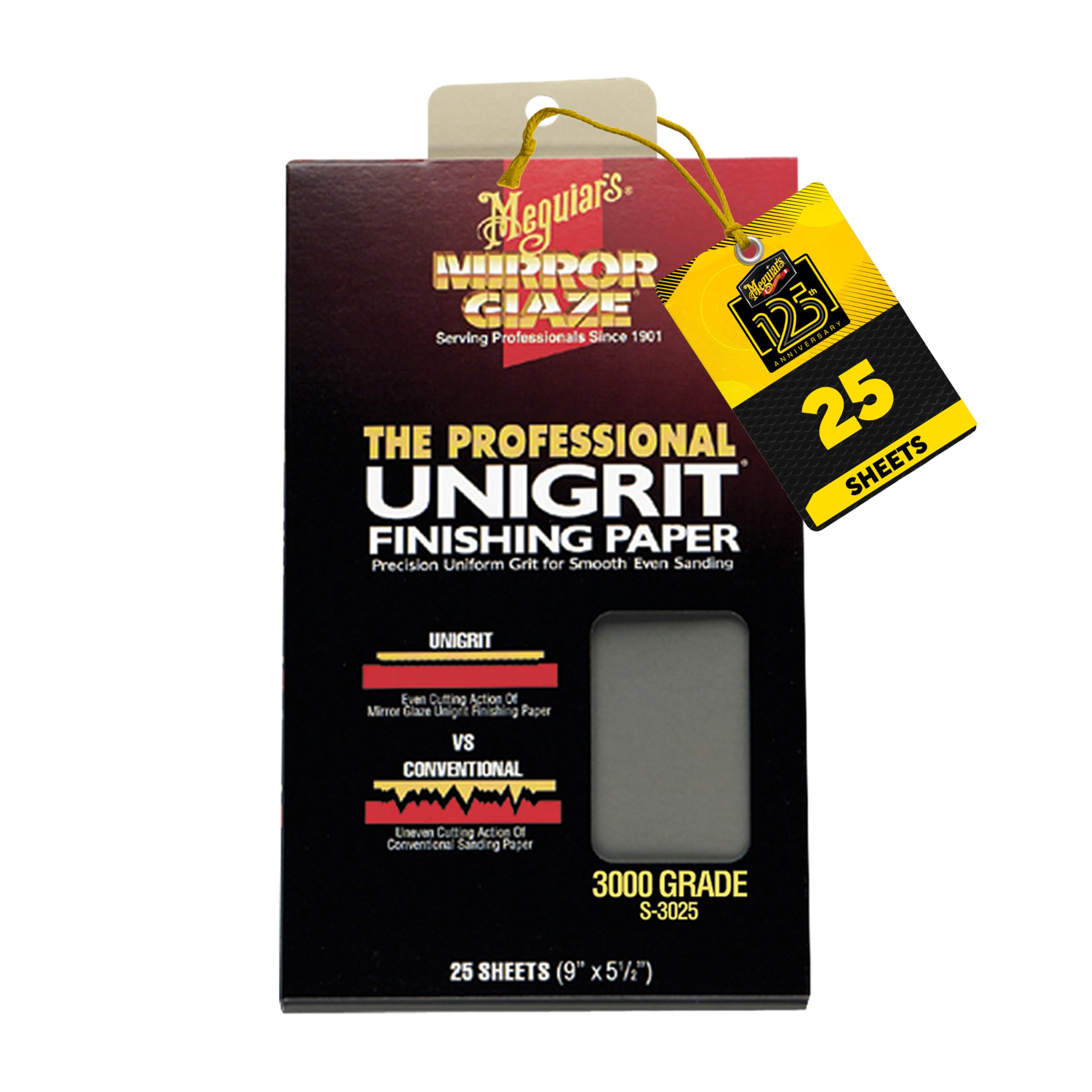 Meguiar's Unigrit Mirror Glaze Finishing Paper, 3000 Grit