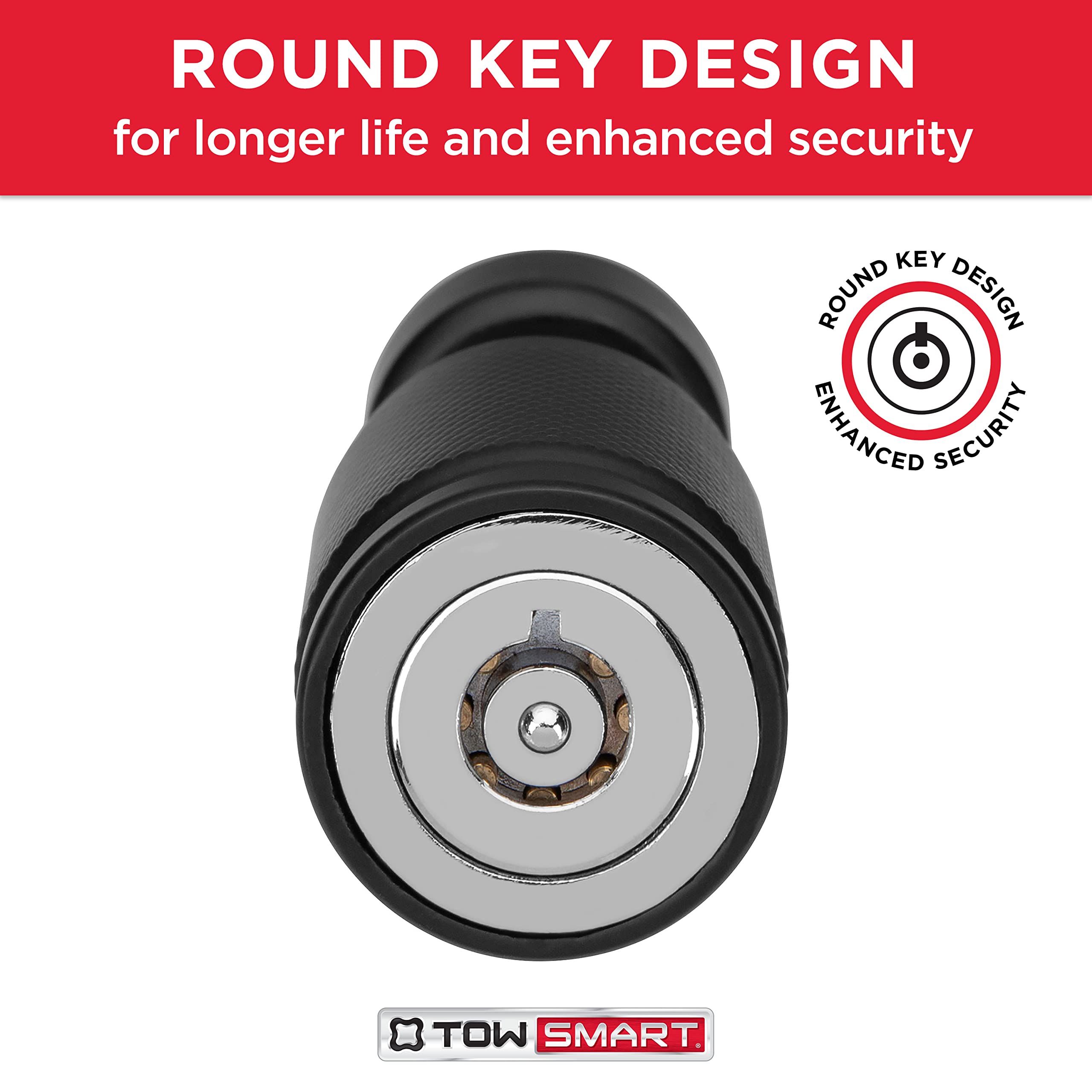 Baja Collection TOWSMART 5/8 in. Steel Bent Pin Barrel Style Receiver Lock and Coupler Lock (Keyed Alike), Fits up to 3 in. receivers