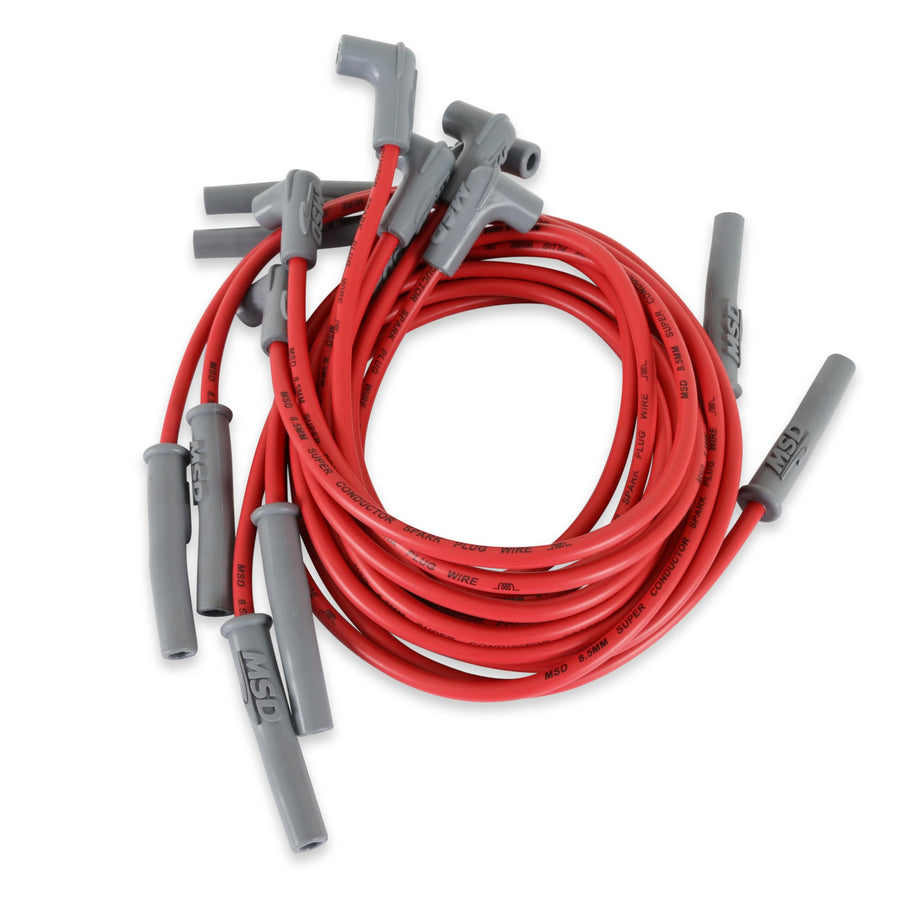 Super Conductor MSD 32079 Spark Plug Wire Set, Red