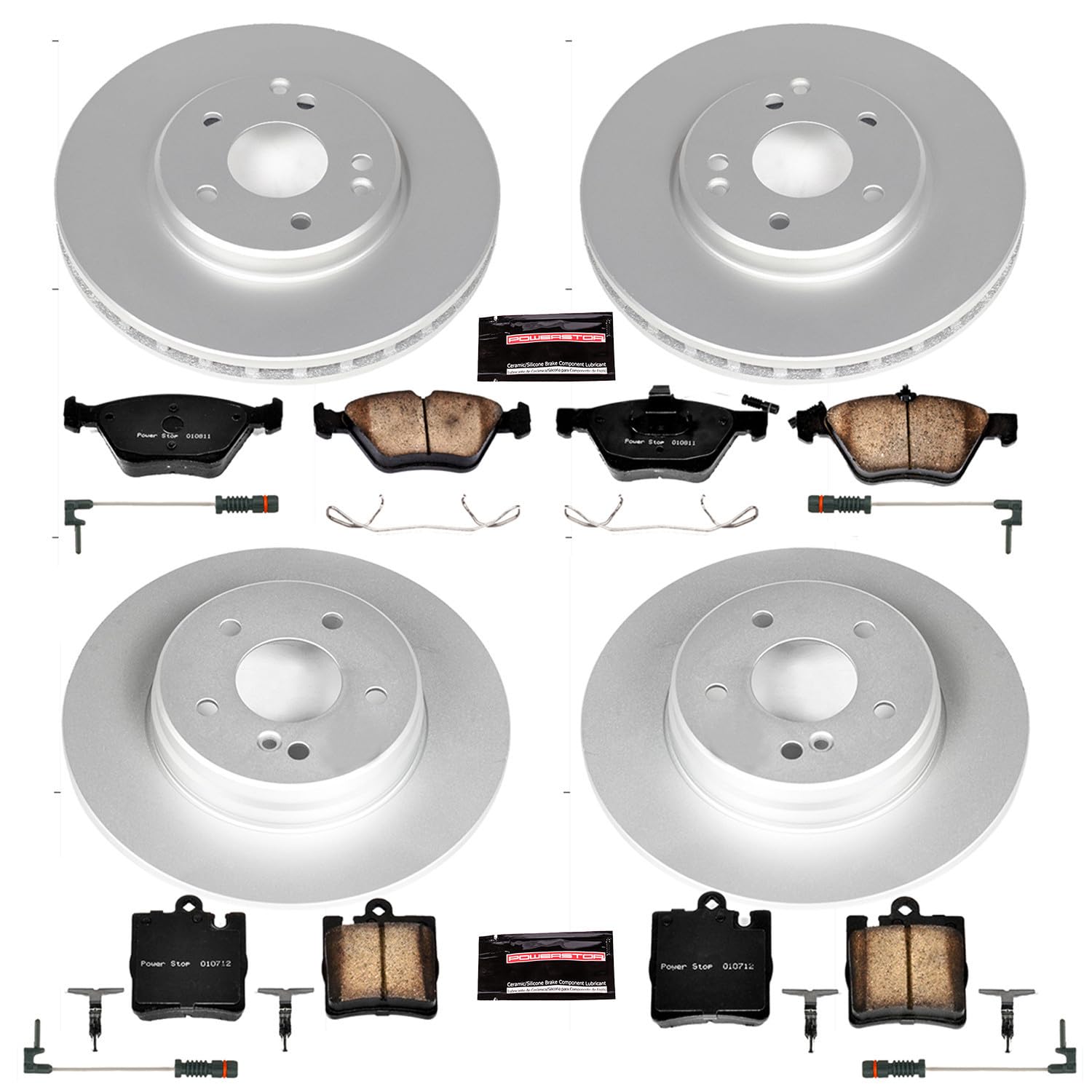 Power Stop CRK2786 Z23 Evolution Geomet Coated Brake Kit Front and Rear For Mercedes-Benz CLK320, Mercedes-Benz E300, Mercedes-Benz E320, Mercedes-Benz E, Mercedes-Benz E430 [Model Specific]