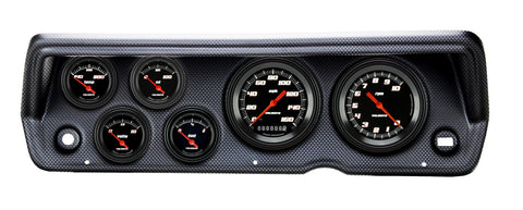 Velocity Black Classic Instruments CDDU70VSB01CF Direct Fit 6 Gauge Set Compatible with 1970-1976 Duster