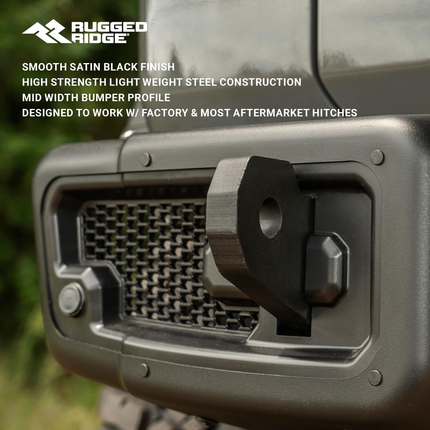 Rear Rugged Ridge Spartacus Bumper for Jeep Wrangler JL | Mid-Width, Steel, Black | 11544.25 | Fits 2018-2025 Jeep Wrangler JL