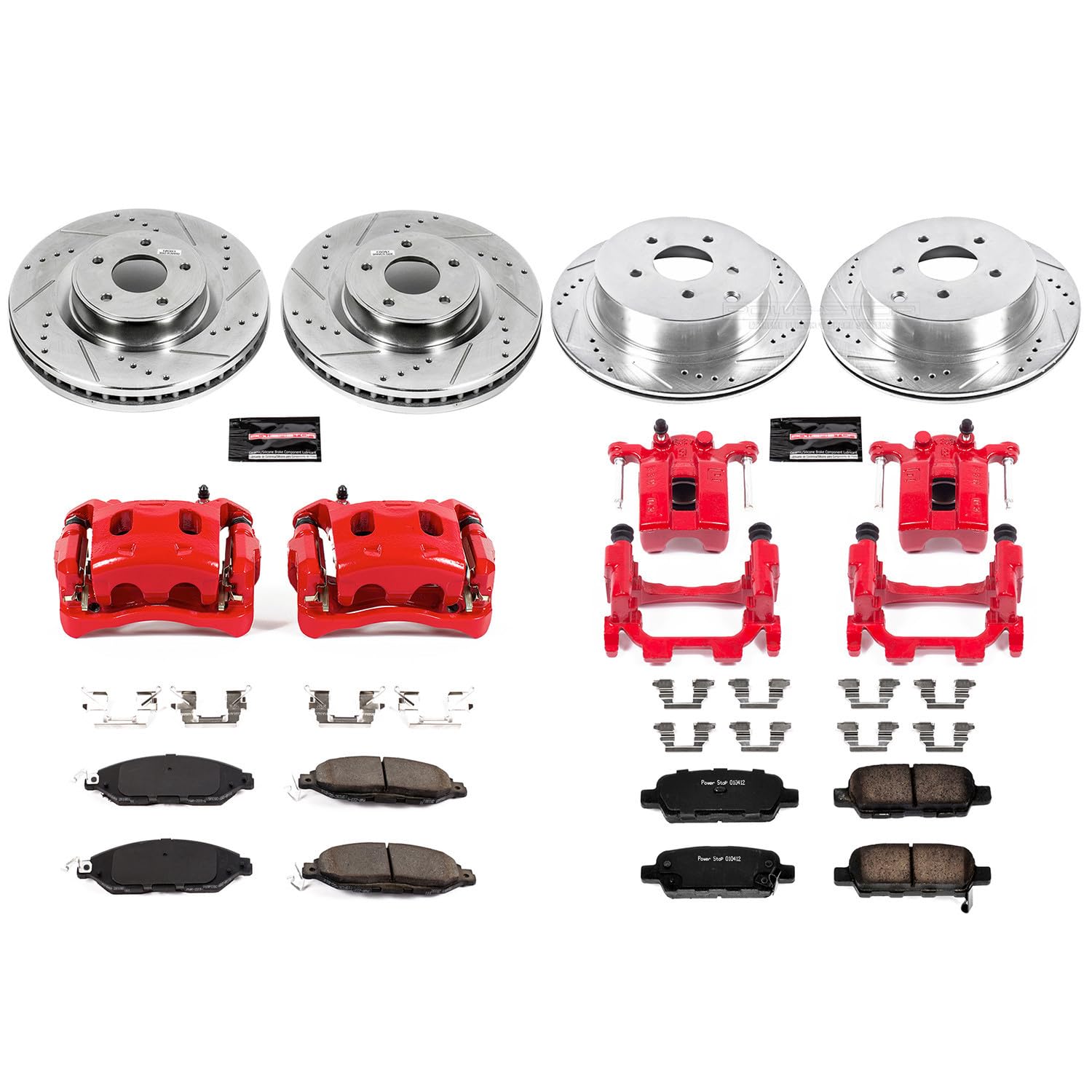 Z23 Power Stop KC6497 Brake Kit with Front and Rear Calipers Evolution Sport