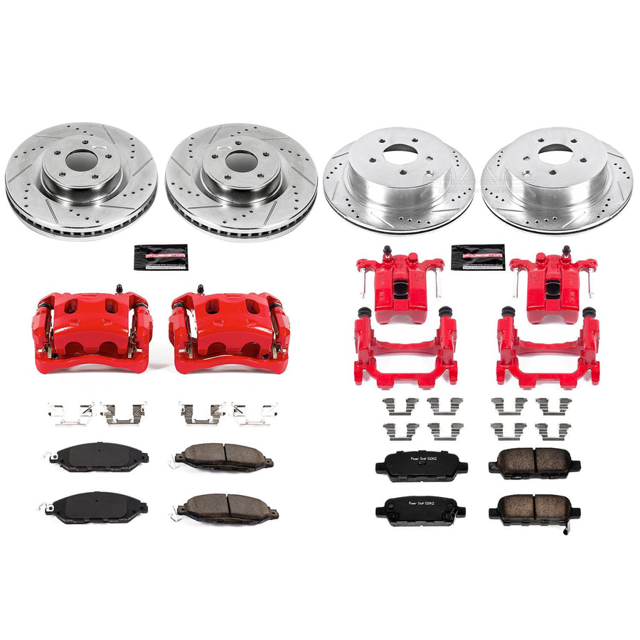 Z23 Power Stop KC6497 Brake Kit with Front and Rear Calipers Evolution Sport