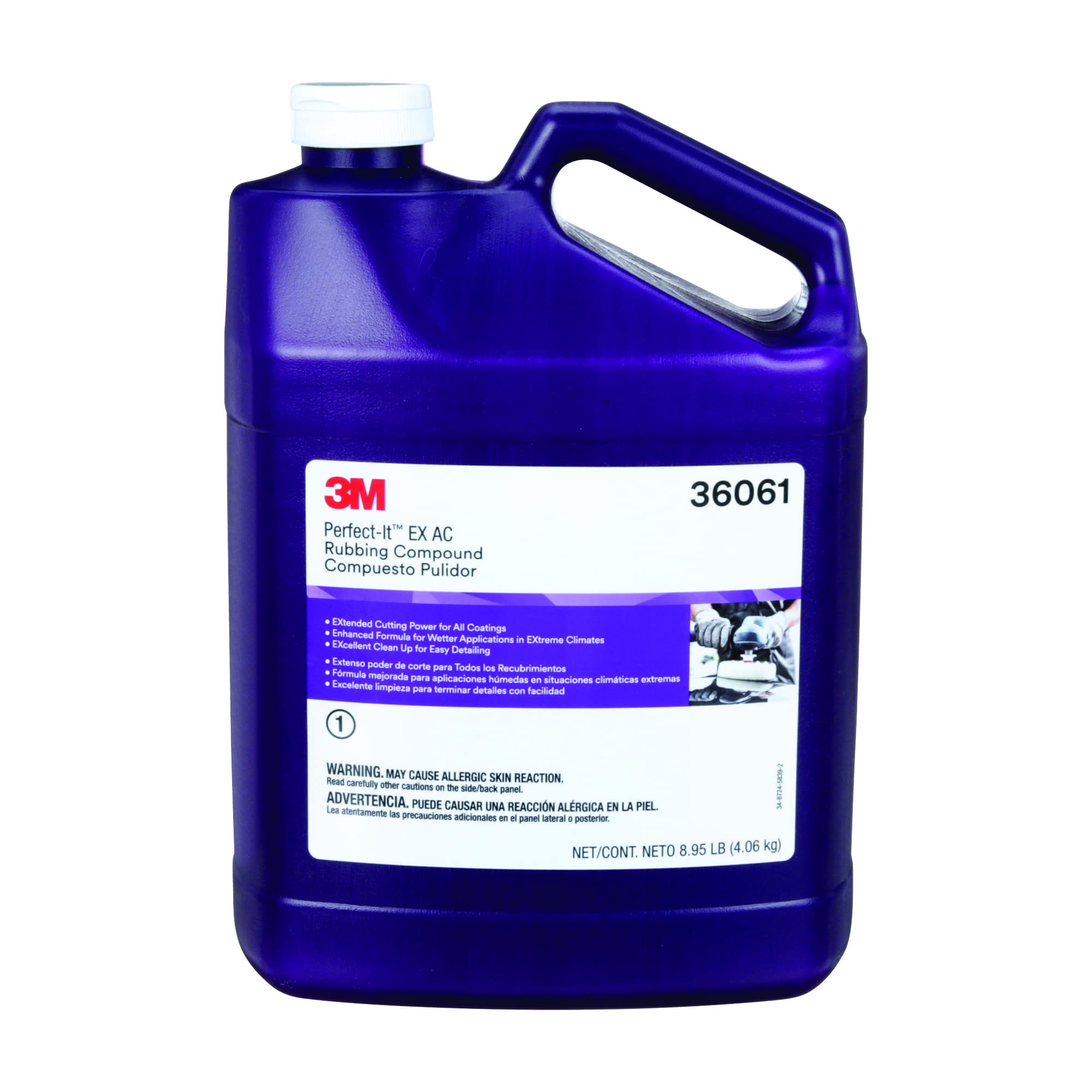 3M Perfect-It EX AC Rubbing Compound, 36061, Fast Cutting, High Performing, 1 gal (8.95 lb)