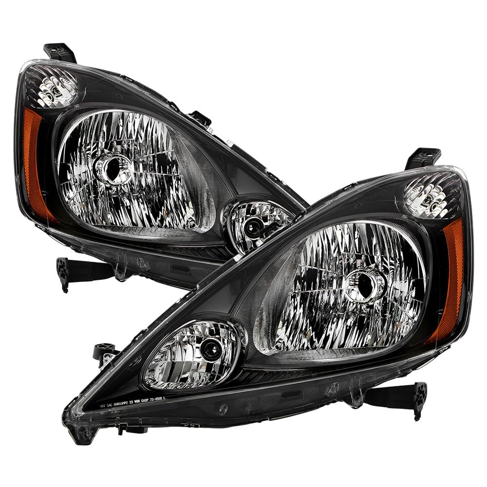 Honda Fit 12-14 Spyder (OE) Halogen Headlight - Black Housing OE Set