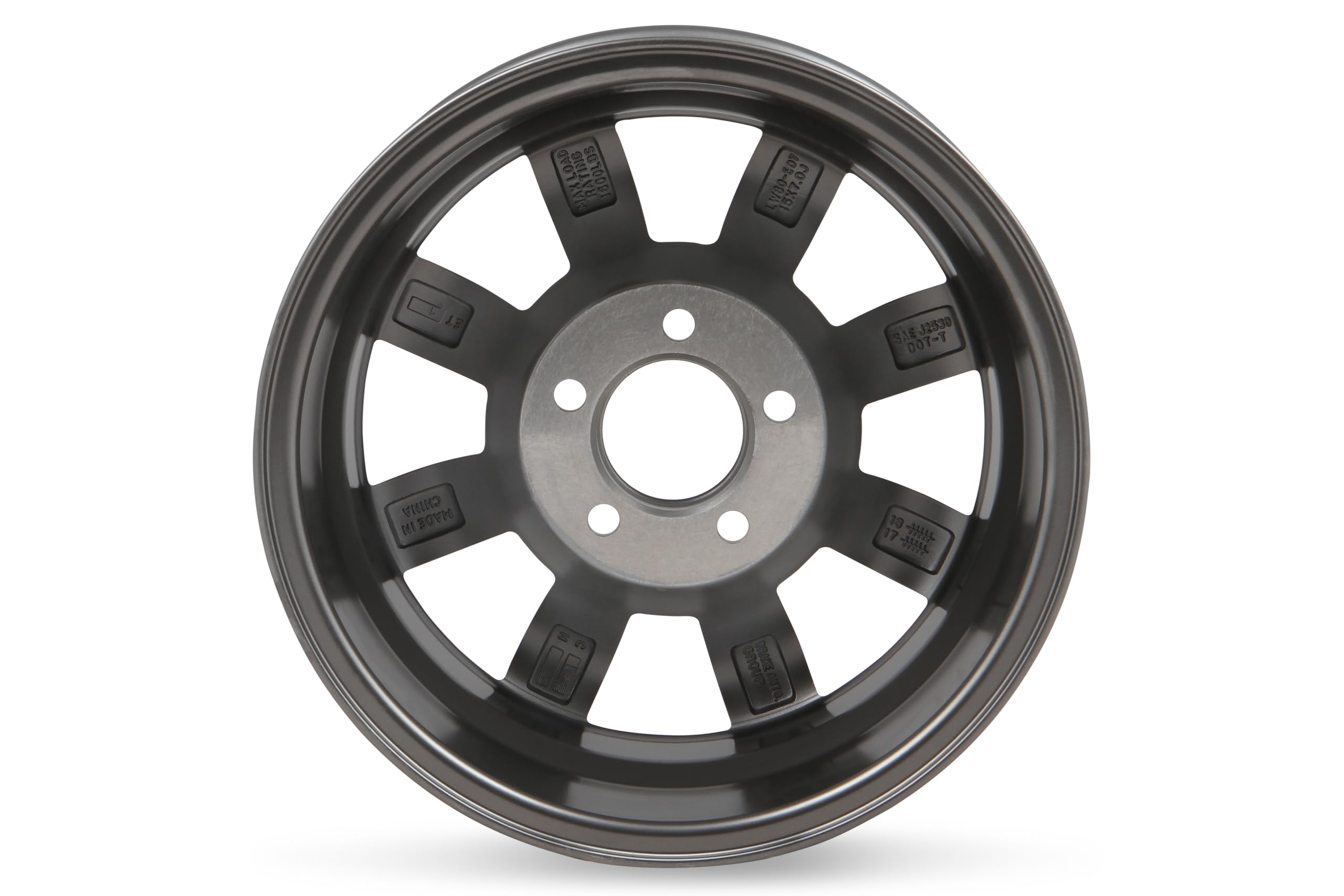 T/A Legendary Wheels 8-Spoke - 15 x 7 in. - 5 x 4.5-4.25 bs - Charcoal