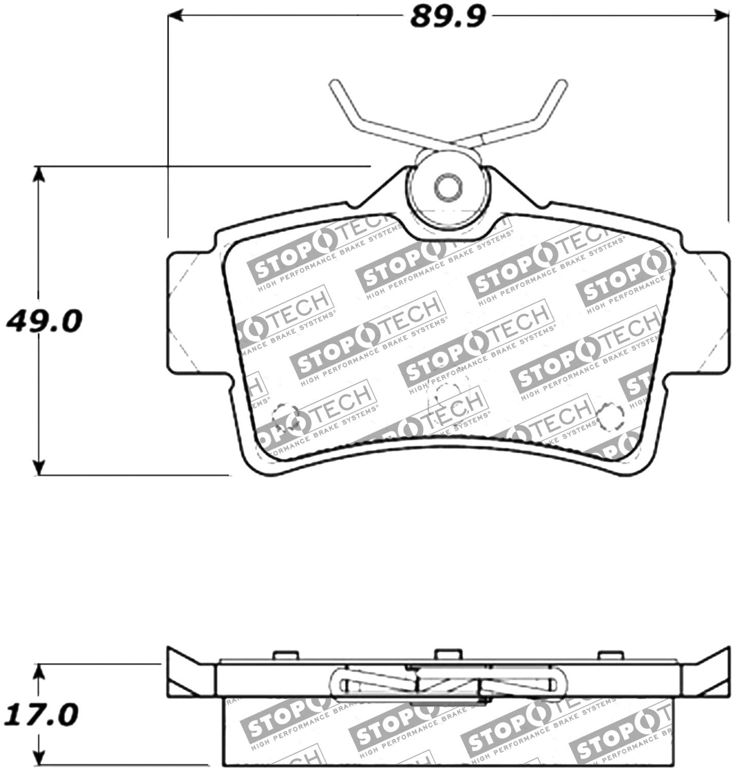 Brake Pads StopTech 305.06650 with Hardware Street Select