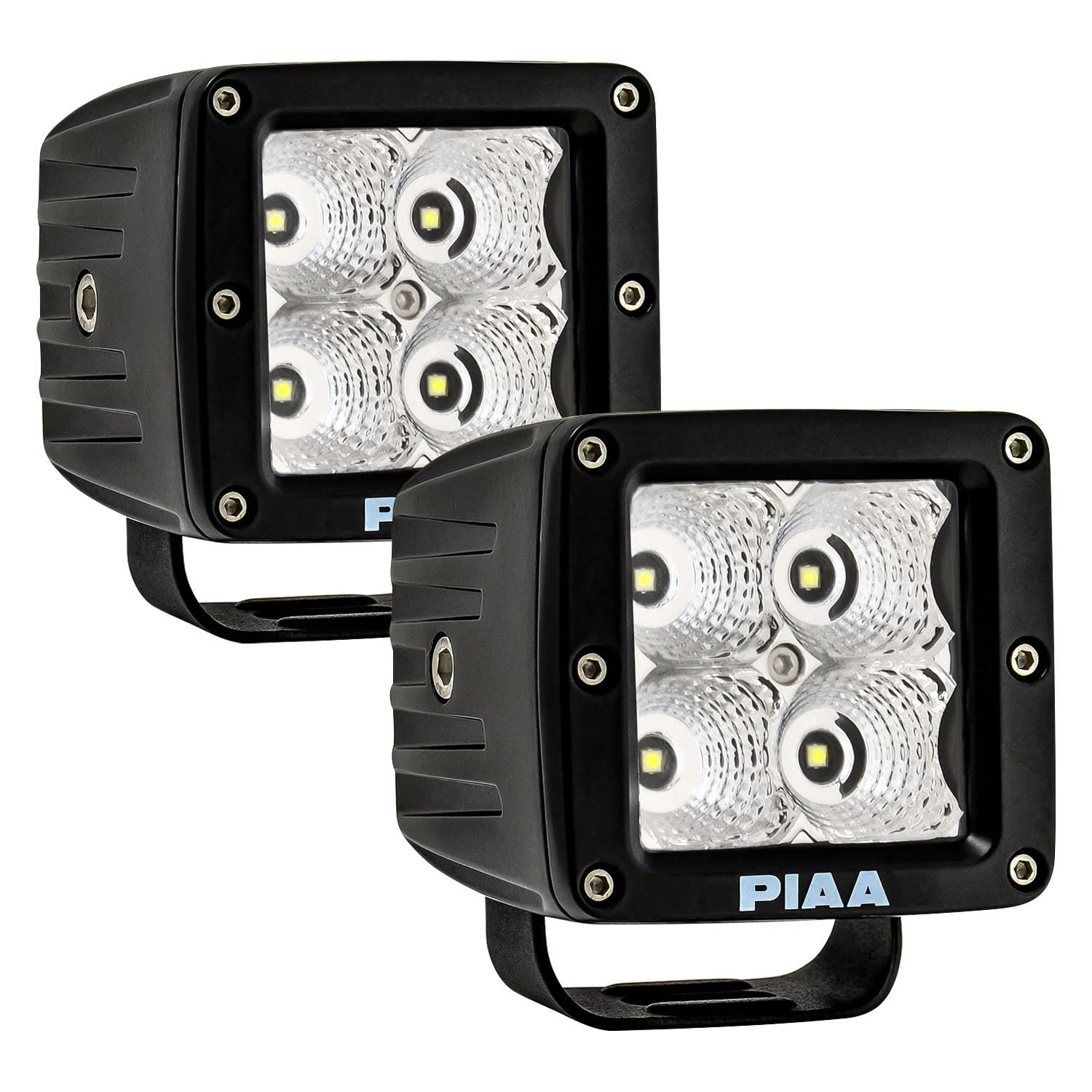 QUAD CUBE PIAA 26-06303 LED LIGHT KIT, FLOOD BEAM Black 3"