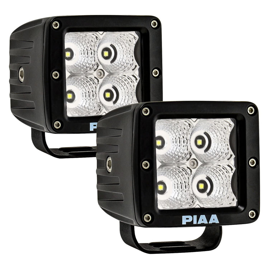 QUAD CUBE PIAA 26-06303 LED LIGHT KIT, FLOOD BEAM Black 3"