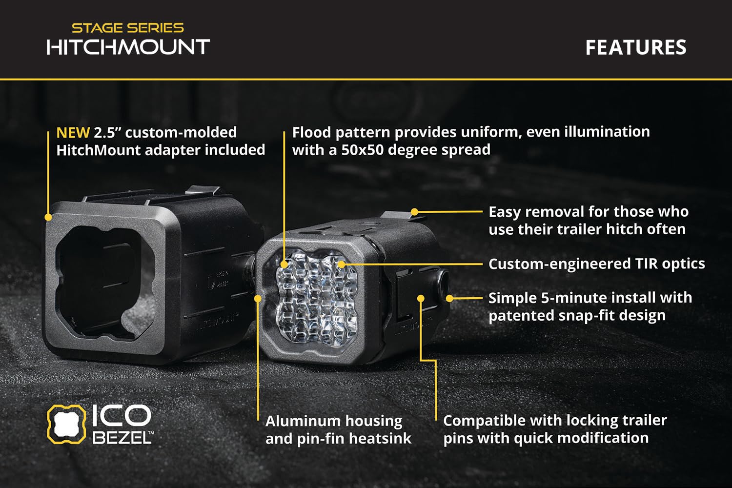 HitchMount Diode Dynamics Reverse Light Kit compatible with Jeep Wrangler 2018-2026, C1