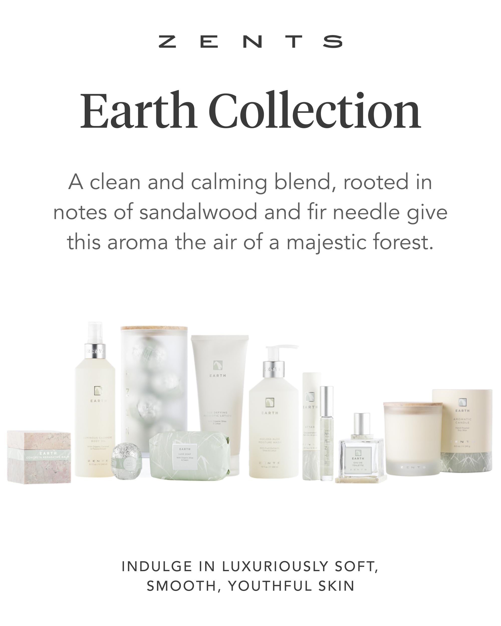 Zents Probiotic Age-Defying Body & Hand Lotion (Earth) | Moisturizing Lotion with Hyaluronic Acid & Organic Shea Butter | Nourishes & Hydrates Skin | 6.4 fl oz