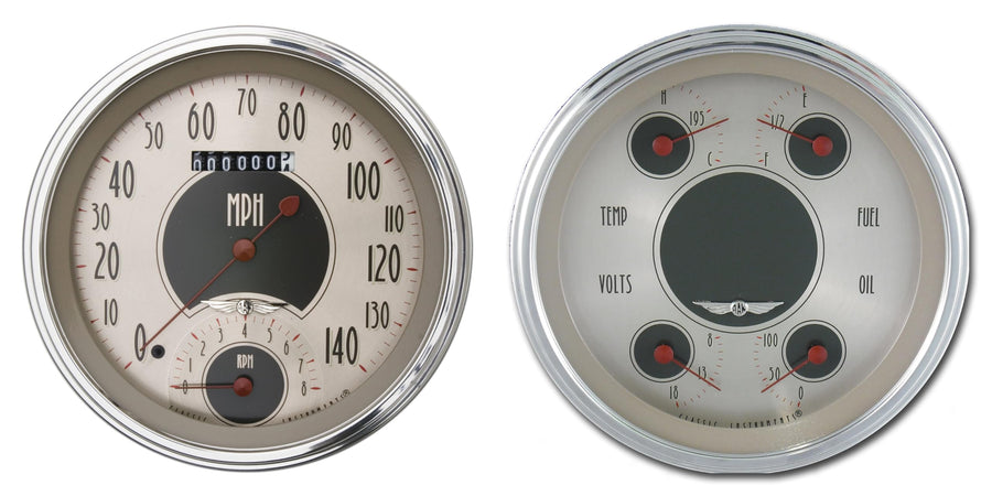 Classic Instruments 1947-1953 Chevy Truck CT47AN62 All American Nickel - Speedometer with Built in Tach & Quad Gauge - GM