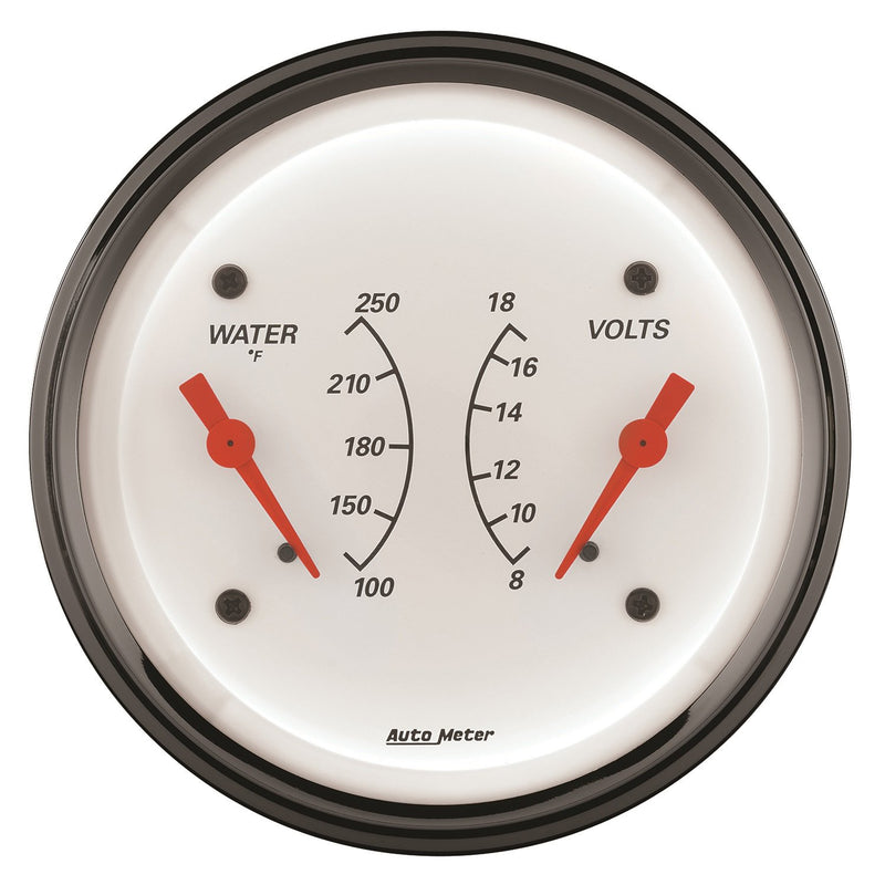 Auto Meter Arctic White Water/Volt Dual Gauge 1330