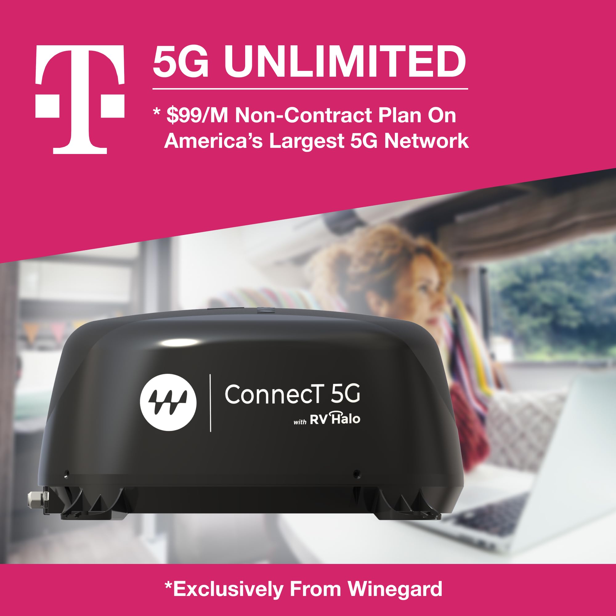 Winegard 5G Connect WF2-5G1 – Outdoor Router with HDTV Antenna, Long-Range Wi-Fi, GPS & Bluetooth, Starlink Compatible