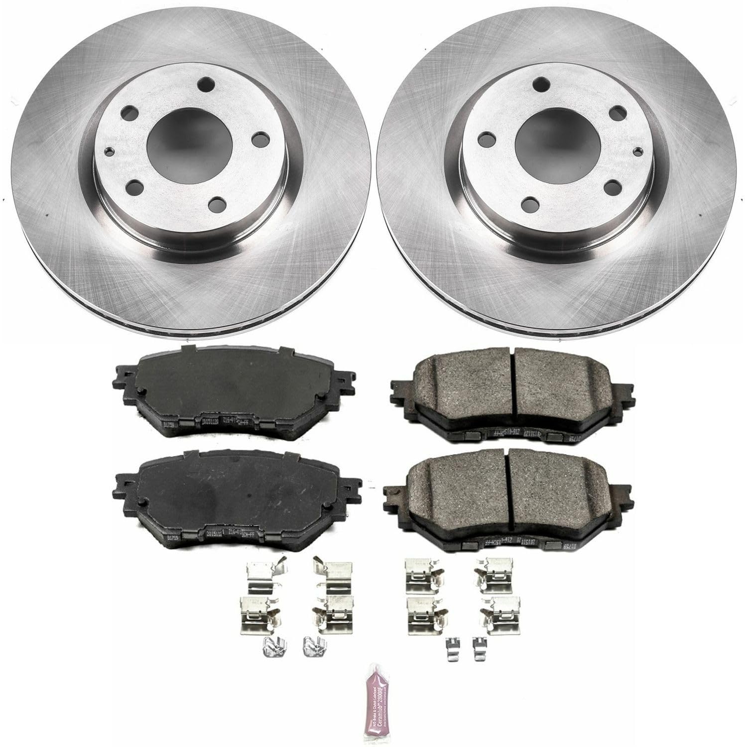 Power Stop KOE7517 Front Replacement Brake Kit-OE Brake Rotors & Ceramic Brake Pads For Mazda 3 2017-2018 [Model Specific]