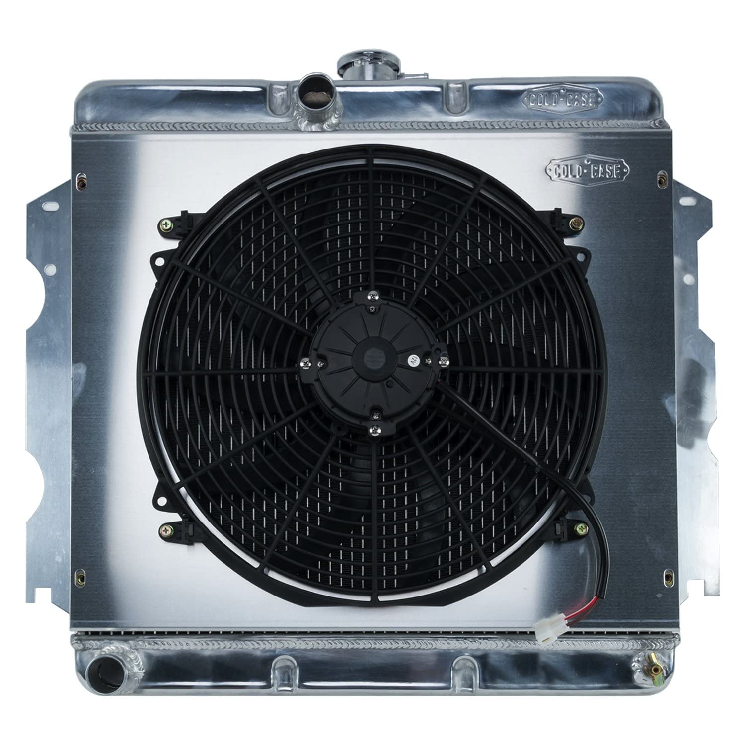 A,B,C,E Body 62-74 Aluminum Performance Radiator And 16 Inch Fan Kit MT 18x22 Inch Cold Case Radiators