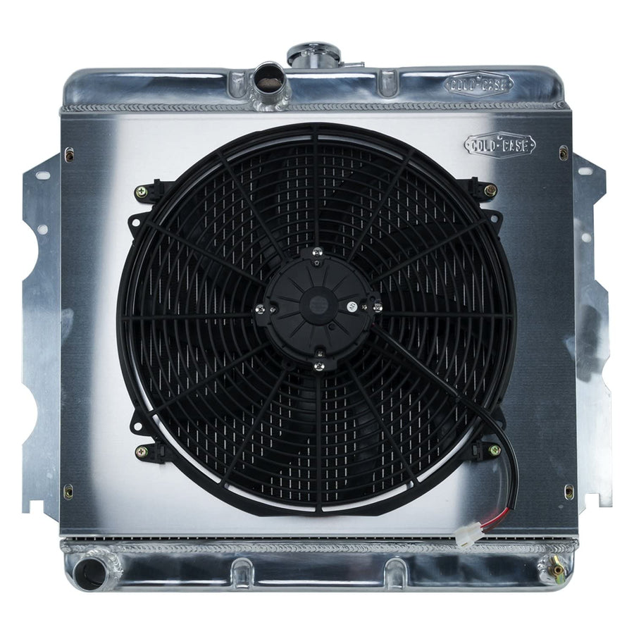 A,B,C,E Body 62-74 Aluminum Performance Radiator And 16 Inch Fan Kit MT 18x22 Inch Cold Case Radiators
