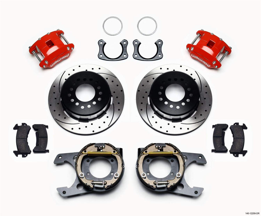WILWOOD 140-12209-DR P/S D154 P-B Kit, Drilled-Red New Big Ford 2.50" Offset