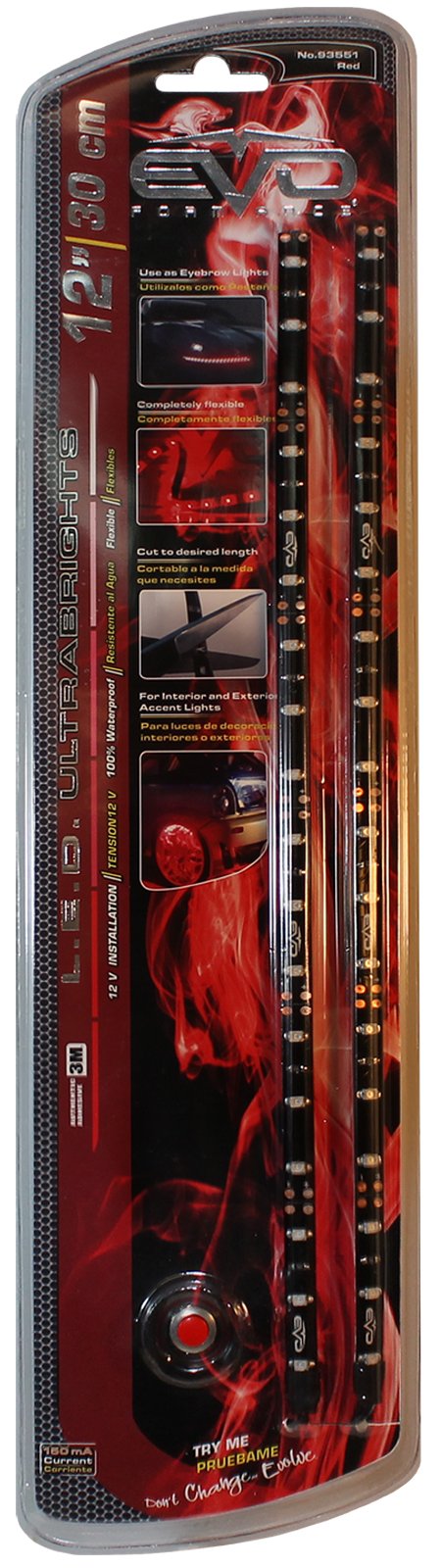12" CIPA 93551 Red EVO Formance Ultrabright Flexible Neon LED Light Strip