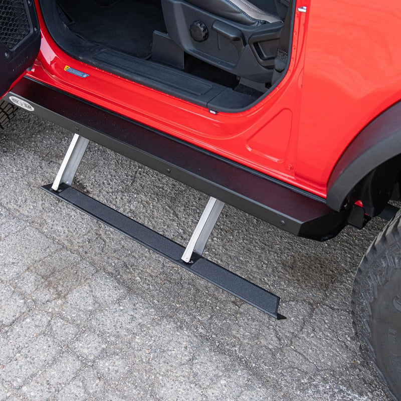 Side Step Sliders Rock Slide Engineering fits Ford Bronco 2021+ 2 Door Models Set, BD-SS-300-BR2