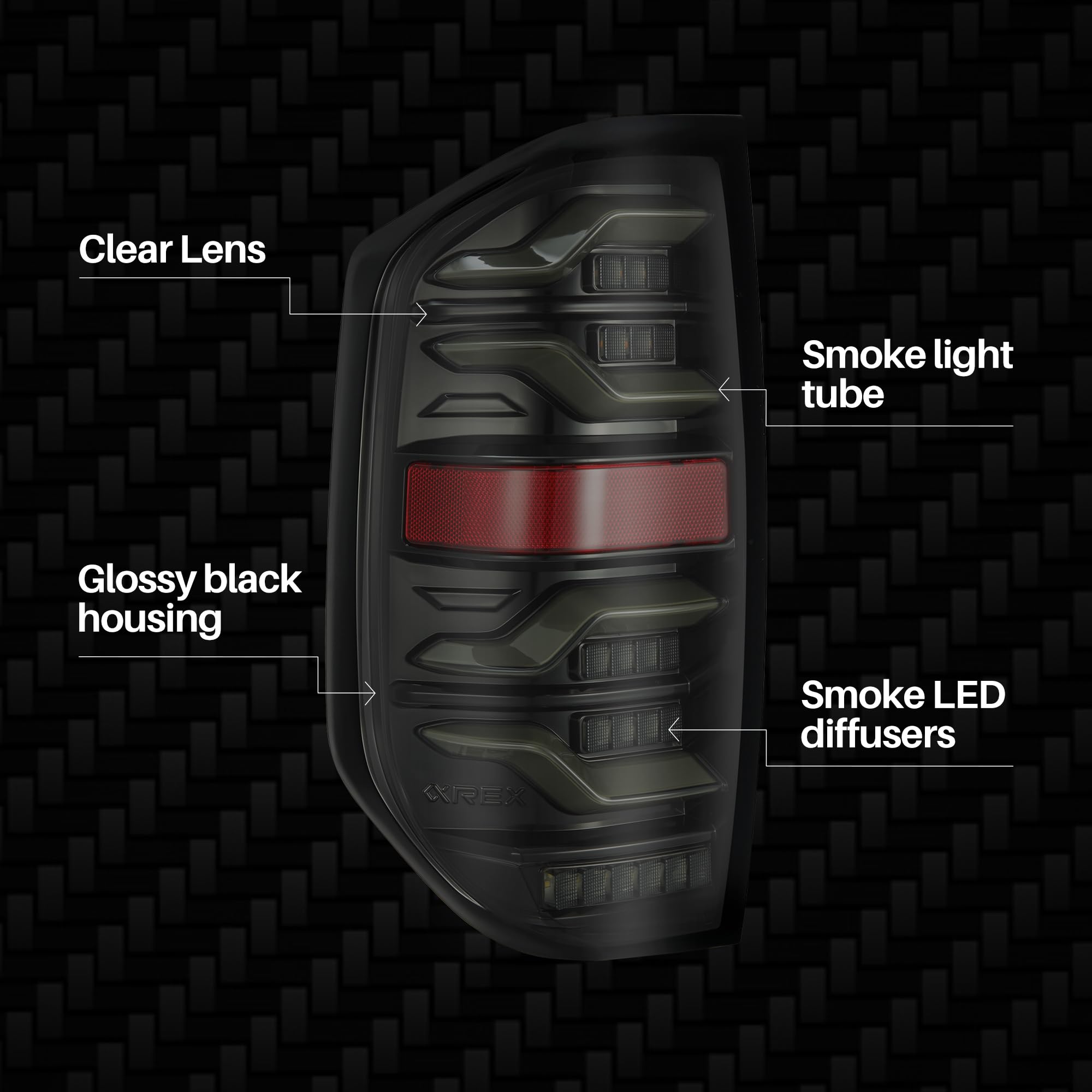 14-21 Tundra ModifyStreet LUXX-Series LED Tail Lights Alpha-Black