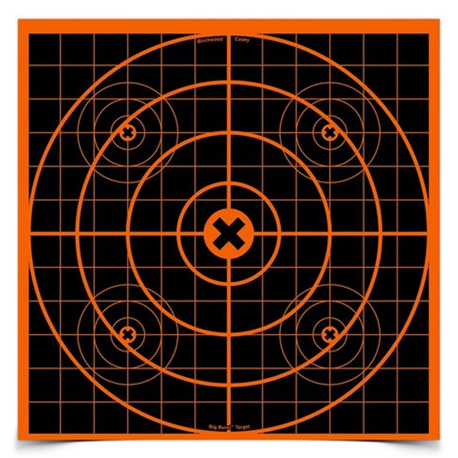 Birchwood Casey Always Flat Big Burst Revealing Sight in Adhesive Back Shooting Training Reactive 12" Targets | Pack of 3