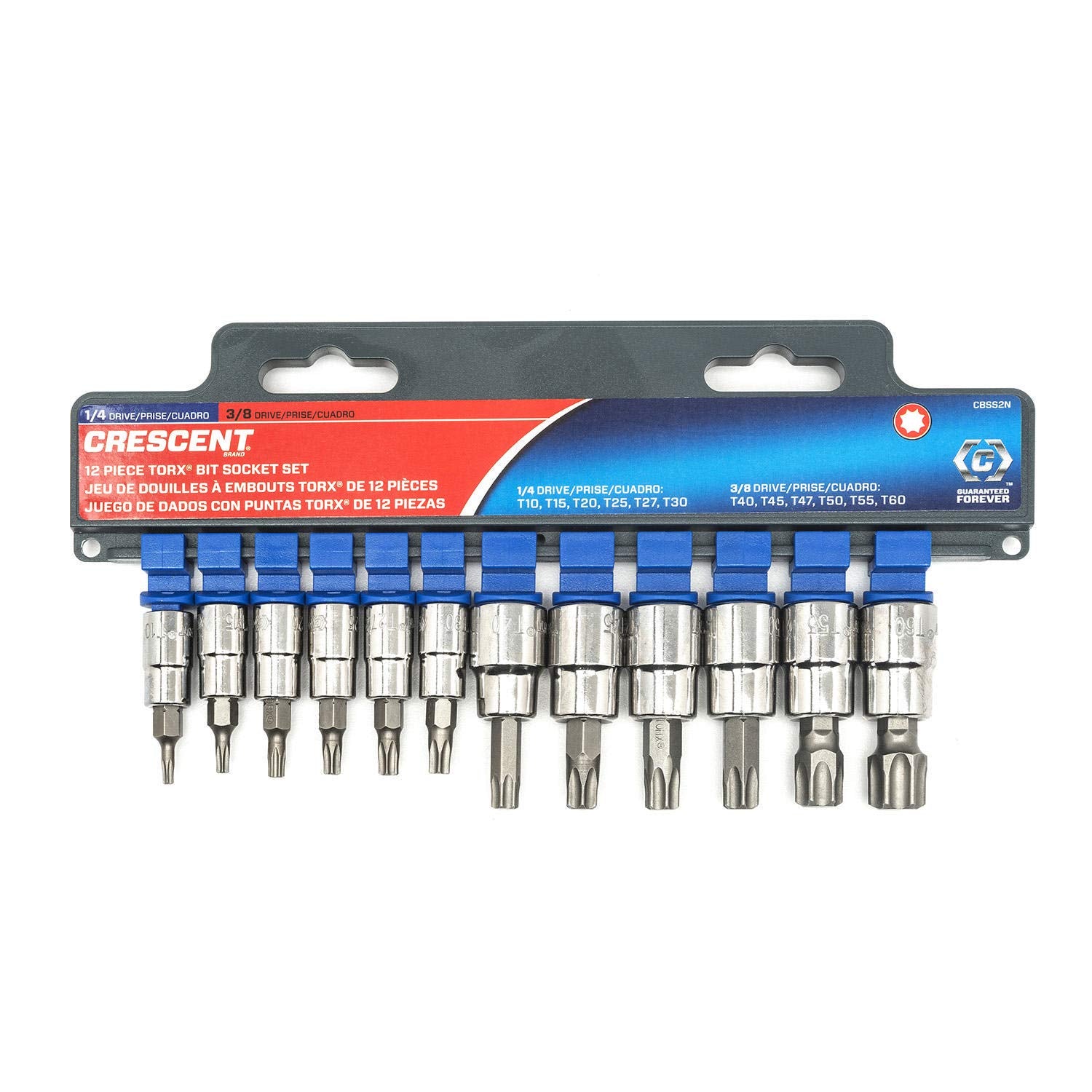 Crescent 12 Piece Torx® Bit Socket Set 1/4" & 3/8" Drive - CBSS2N