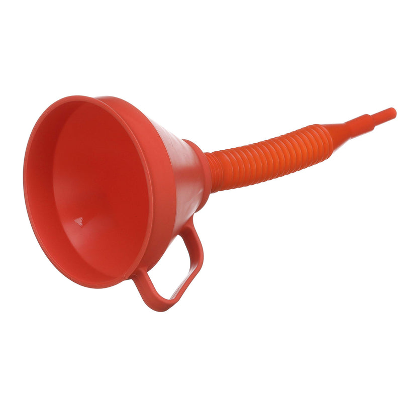 Marine Non-Splashing Filter Funnel Attwood 14580-1 with Handle and Long Flexible Nozzle, Red Finish