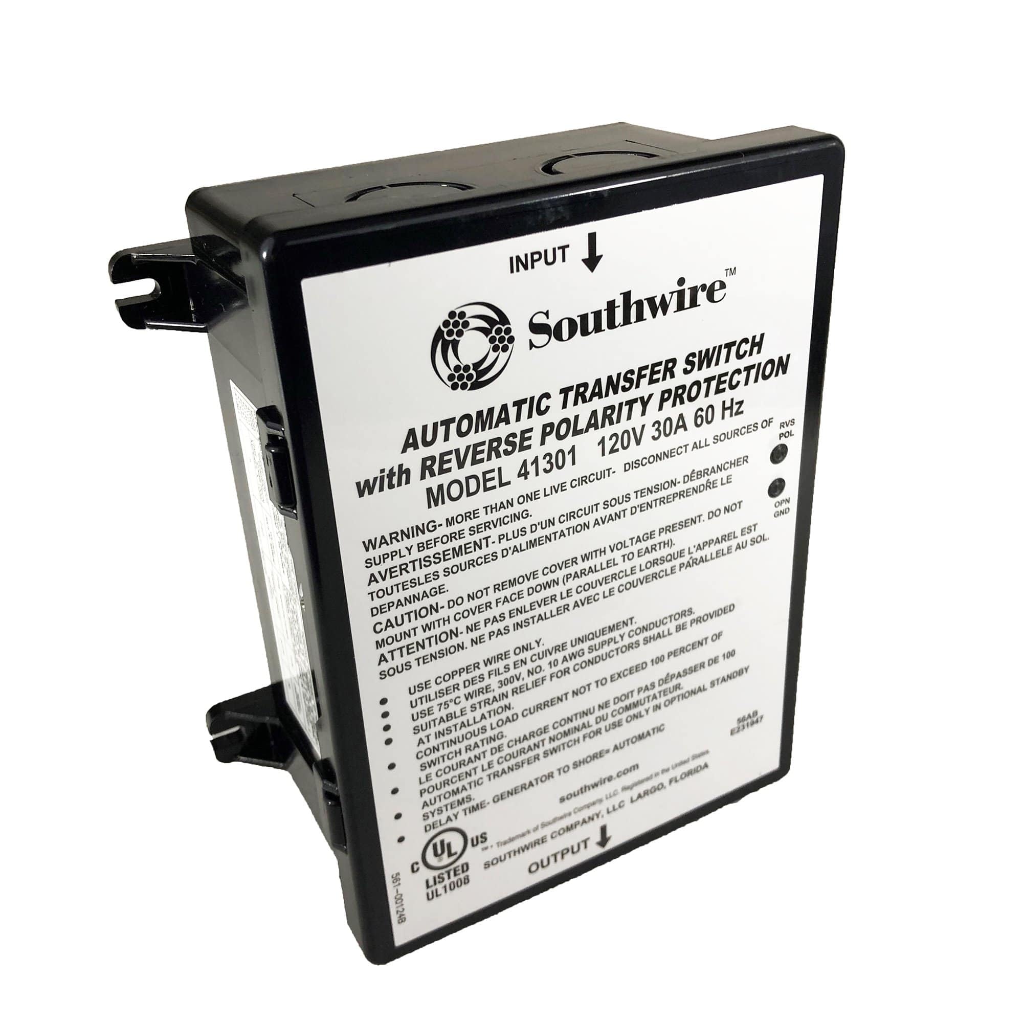 Reverse Polarity 30A Transfer Switch