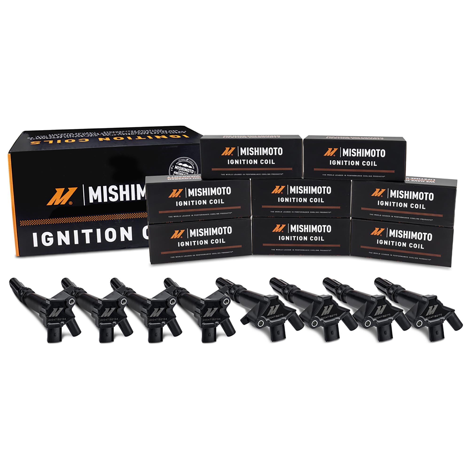 Mishimoto 8 pack Ignition Coil compatible with Ford F-150 Raptor 6.2L 2010-2014