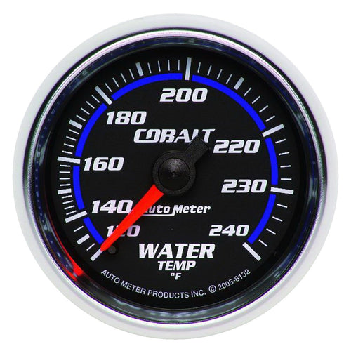 Cobalt Auto Meter 6132 2-1/16" 120-240 F Mechanical Water Temperature Gauge