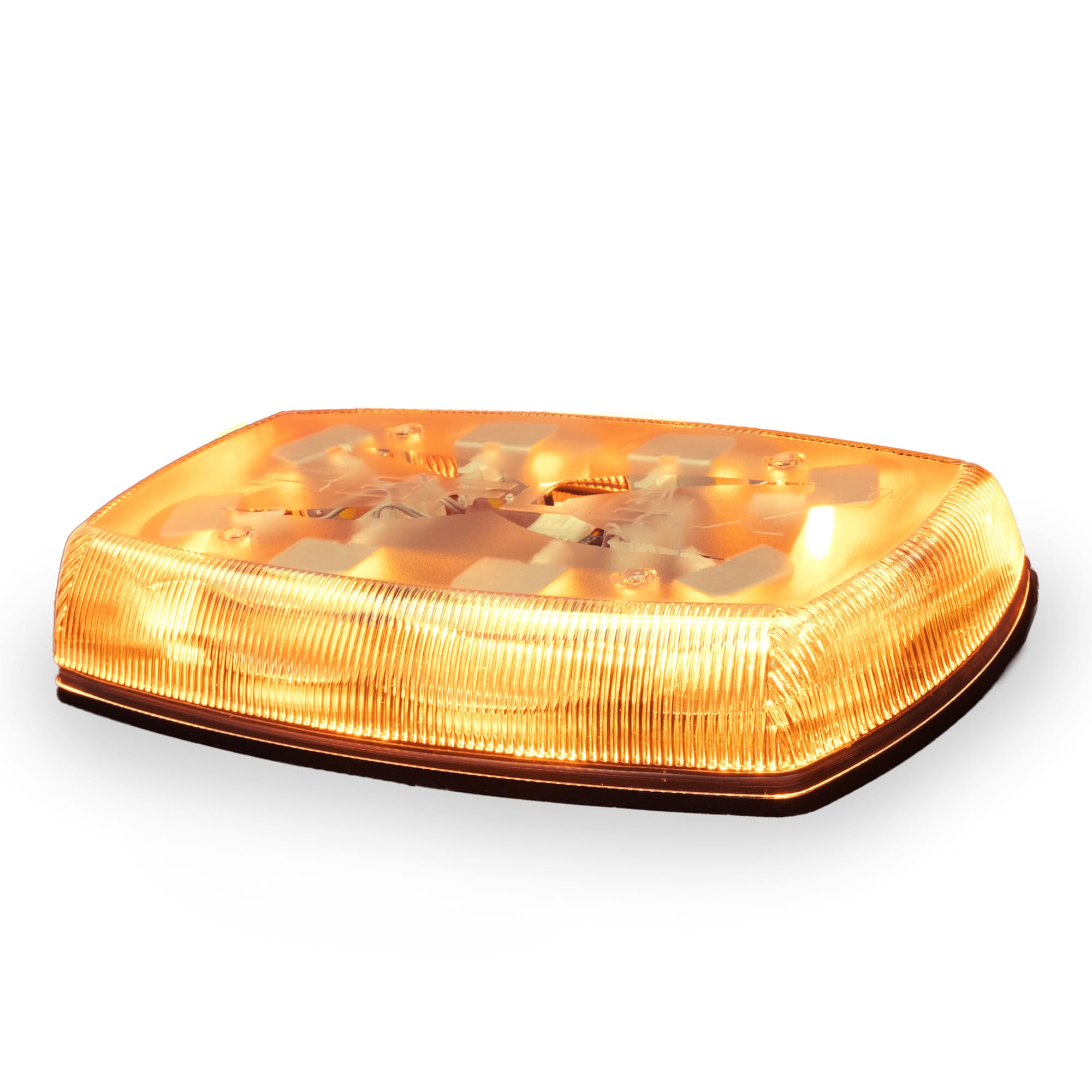 ECCO Mini Bar Amber LED 15 Inch Roof Top Light Bar 12V 24V for Cars Trucks Snow Plow Vehicles Warning Caution Lights, 5 year Warranty