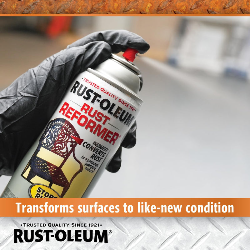Rust-Oleum Rust Reformer Stops Rust Spray, 10.25 oz, Black