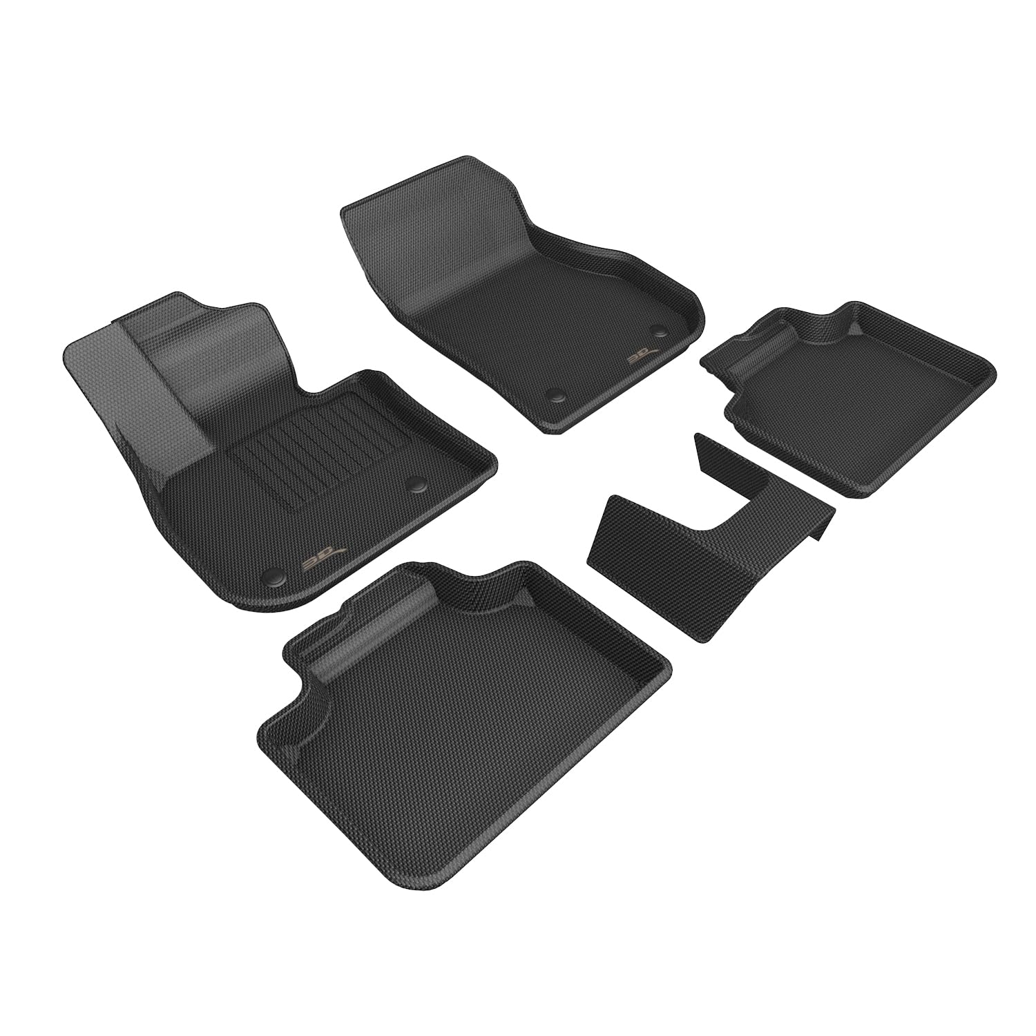 3D MAXpider Kagu Custom Fit Floor Mat (Black) Compatible with BMW X2 2023-2026 - Full Set