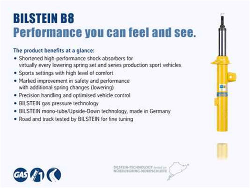 Mercedes-Benz CLA45 AMG Bilstein B8 Front Left Strut Assembly (w/o Electronic Suspension) 2014+ (22-232229)