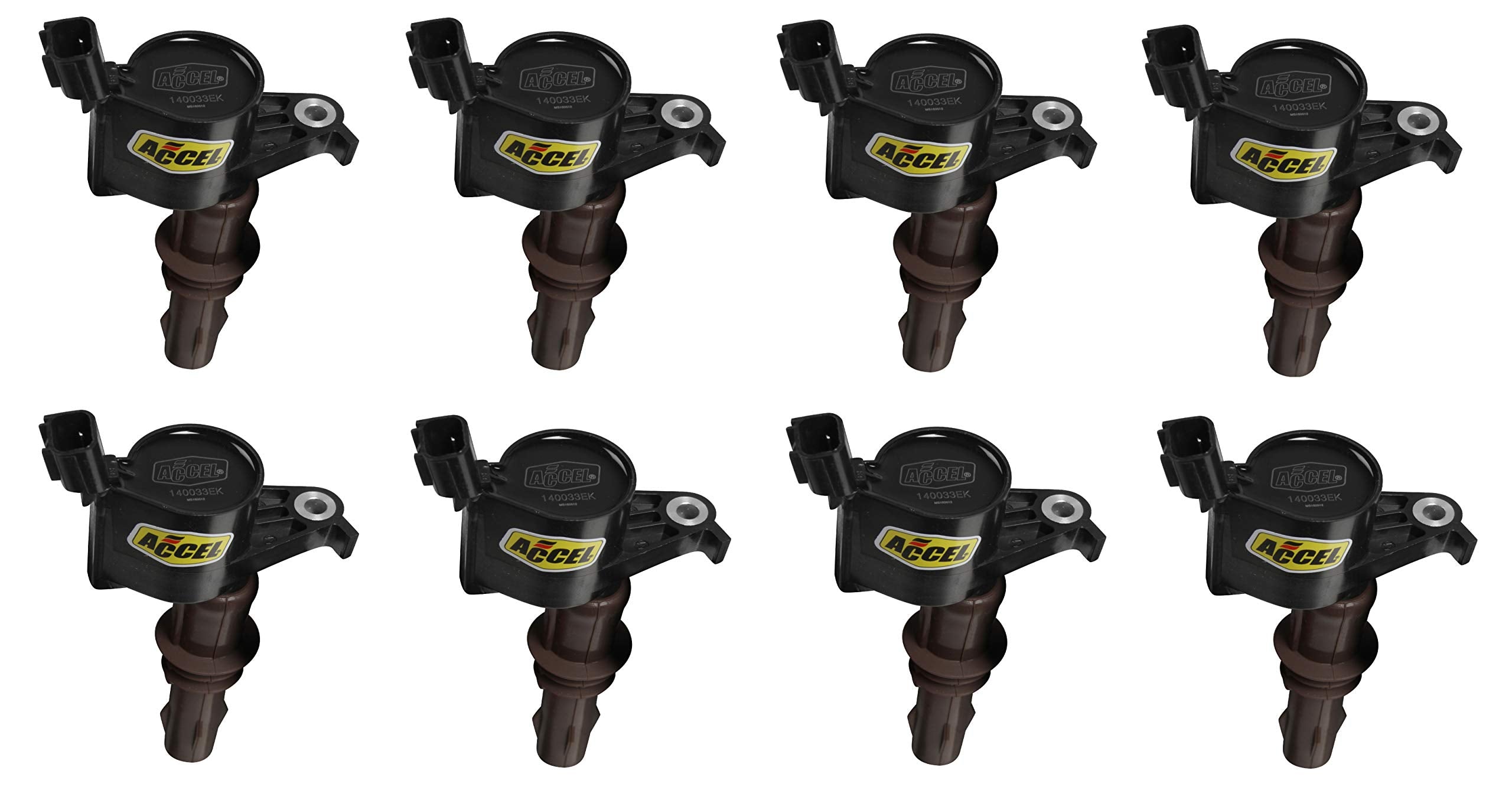 SuperCoil ACCEL 140033EK-8 Ignition Coil - Black, 8-Pack