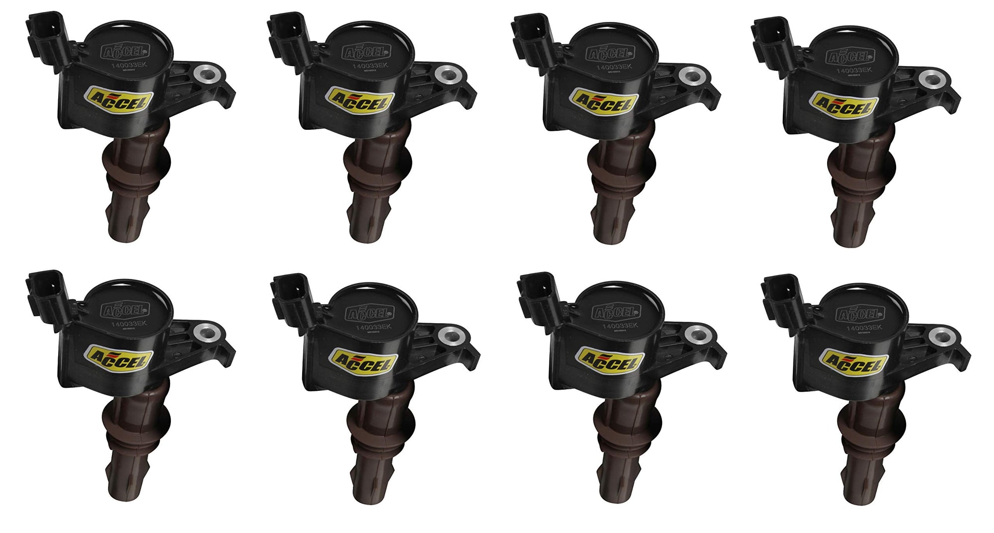 SuperCoil ACCEL 140033EK-8 Ignition Coil - Black, 8-Pack