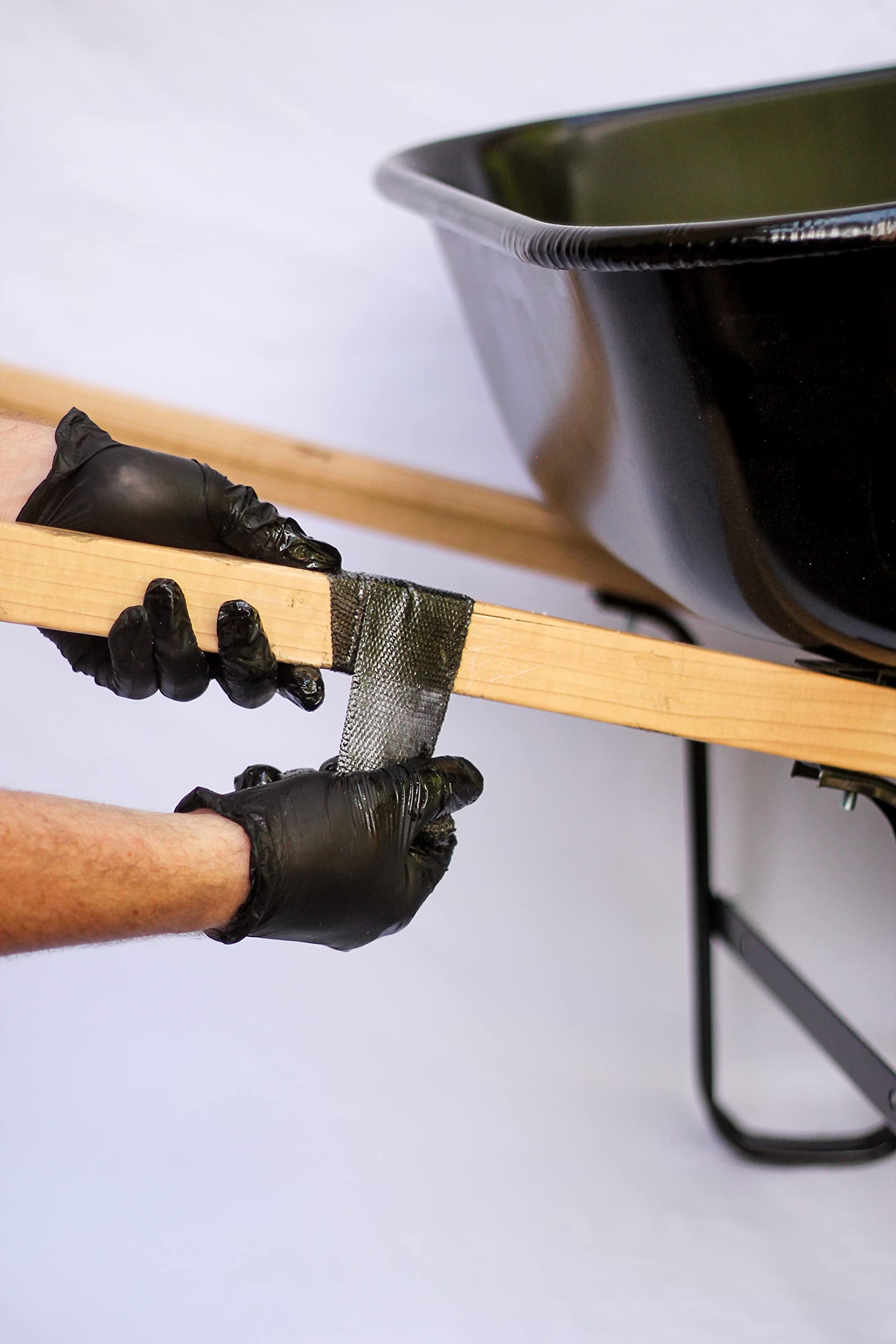 Permanent Repair FiberWeld Cast 2x36 Inch - High Strength Adhesive Fiberglass Wrap - Black, 38236