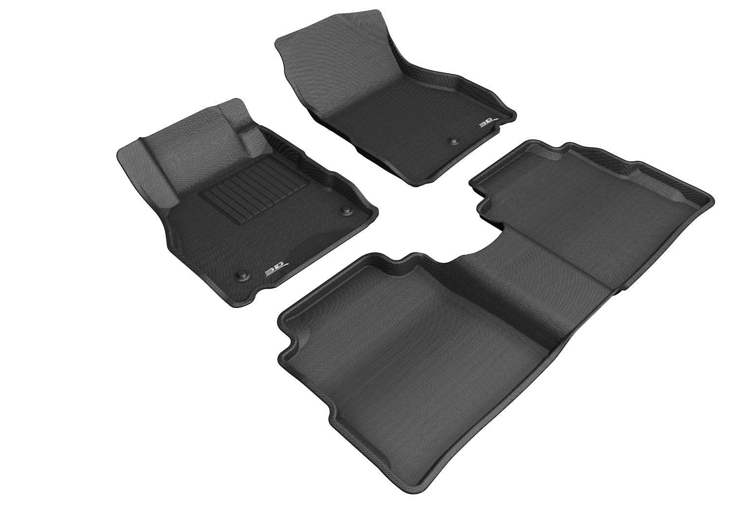KAGU 3D MAXpider Floor Mat (BLACK) Compatible with NISSAN KICKS 2018-2023 - Full Set