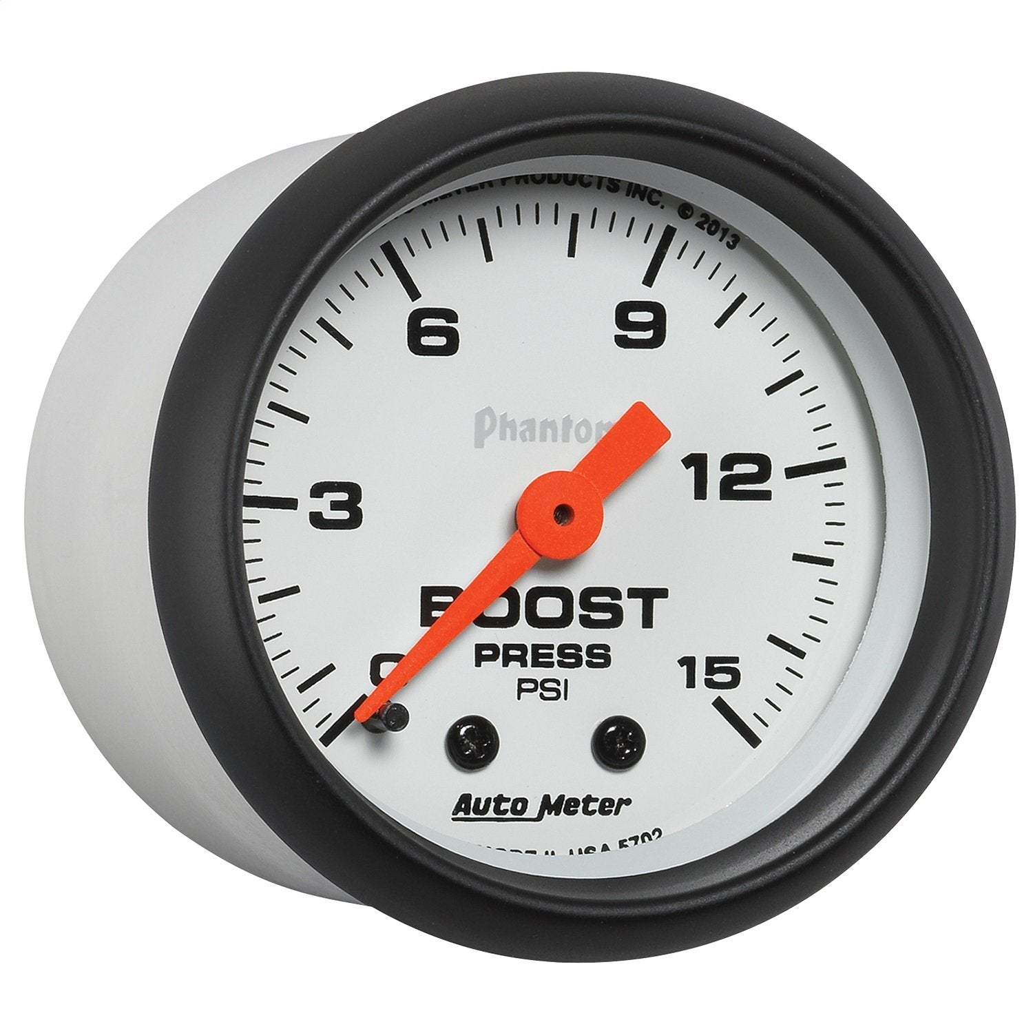 Phantom Auto Meter 2-1/16" 0-15 PSI Mechanical Boost Gauge (5702)