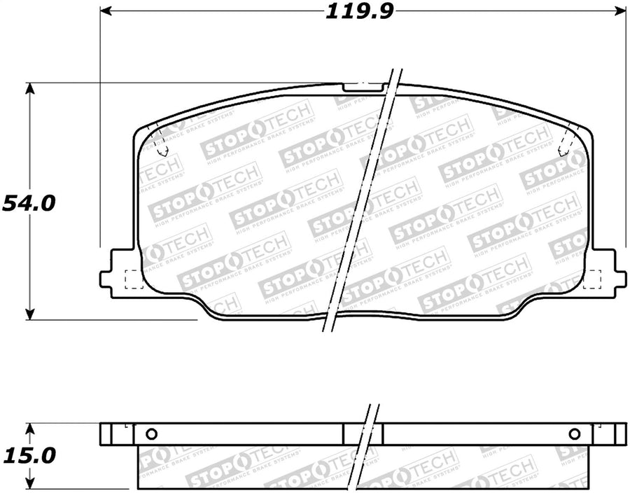 Front StopTech 308.03560 Brake Pads with Shims and Hardware Street