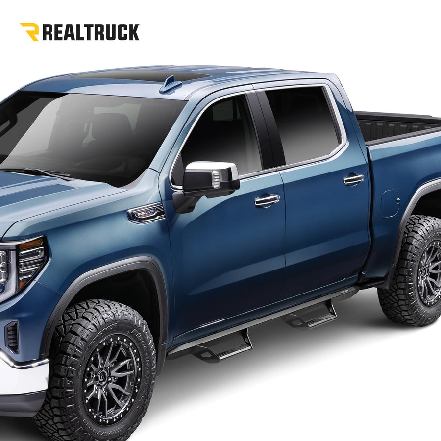 Predator Pro Steps for Toyota Tundra RealTruck | Cab Length, Rust-Proof Aluminum, Textured Black | PRT0777QC-TX | Fits 2007 - 2021 Toyota Tundra Double Cab